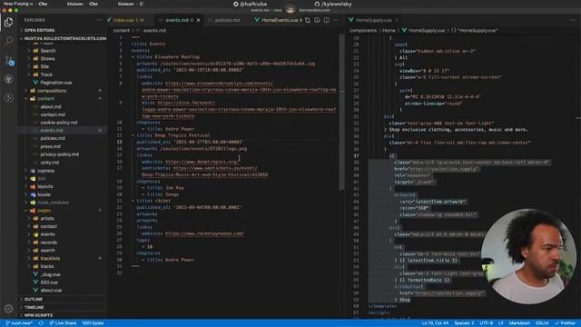 Live Coding - Adding Upcoming Events - Nuxt.js | Supabase | TailwindCSS смотреть онлайн