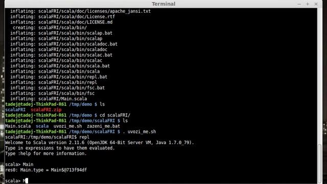 Using portable scala package (Linux) смотреть онлайн