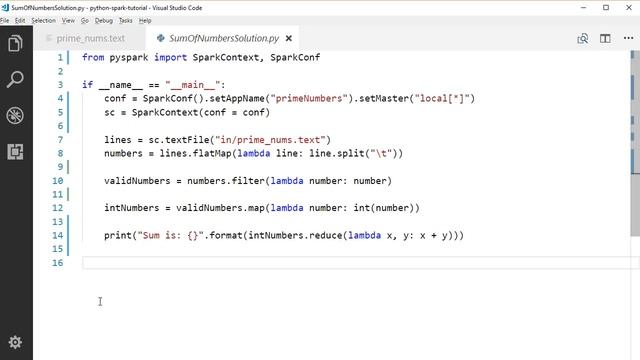 Apache Spark Tutorial Python with PySpark 13 | Solution to Sum of Numbers Problem смотреть онлайн