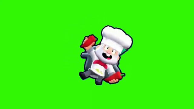 Футаж про Повара Динамайка///бравл старс///brawl stars///зелёный фон///анимация/// смотреть онлайн