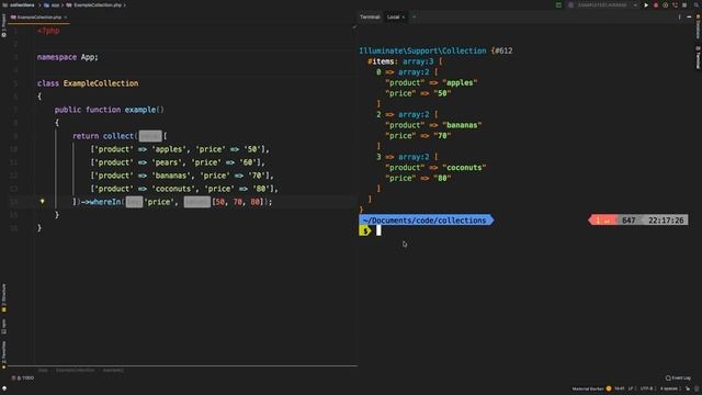 whereIn whereInStrict | Laravel Collections смотреть онлайн
