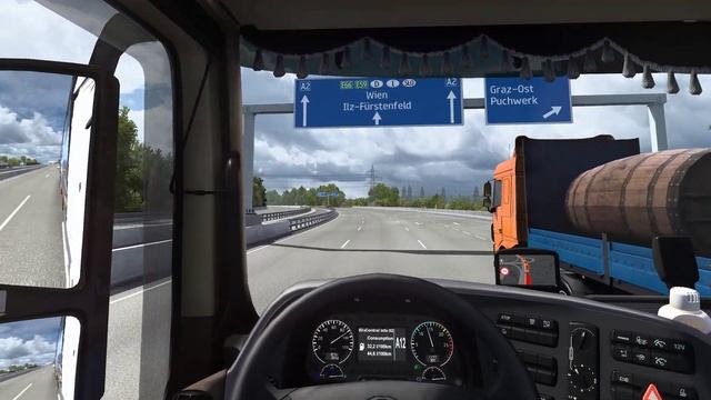Euro Truck Simulator 2 | ETS2 1.44 | Mercedes Actros MP3 | Klagenfurt (A) to Budapest (H) смотреть онлайн