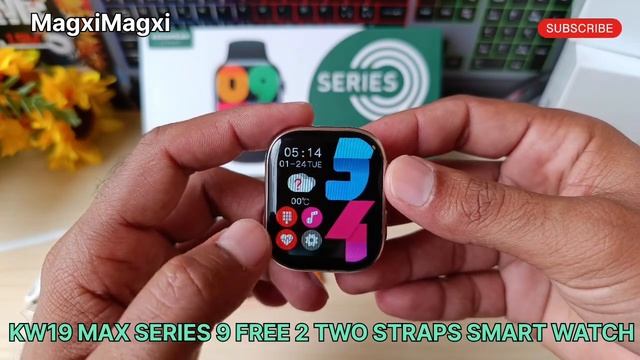 Model: KW19 MAX | Series 9 | Smart Watch Free 2 Two Straps | Wireless Charging | Unboxing Review смотреть онлайн
