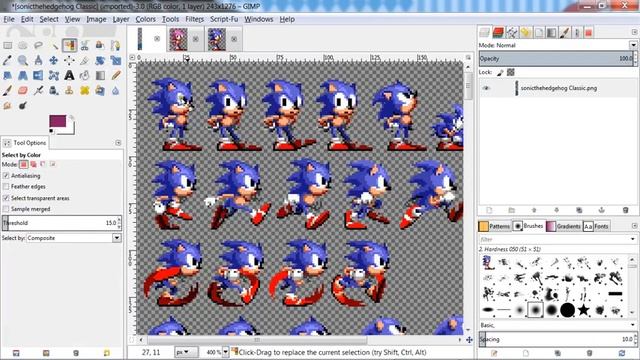 Spriting Inside Gimp Tutorial Lesson 1 - Segment 2: How to Recolor Sprites смотреть онлайн