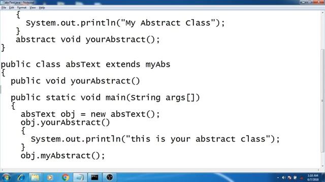 Abstract Example In Java Program смотреть онлайн