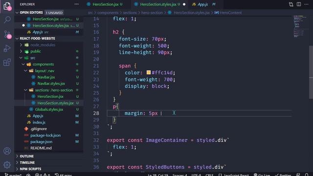 React Food/Restaurant Website - Styled Components and Framer Motion Tutorial - Part 2 смотреть онлайн