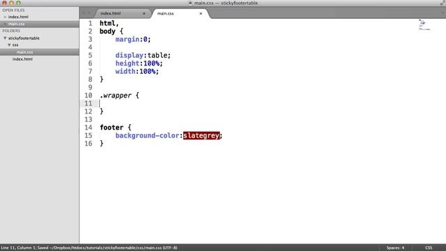 Responsive CSS Sticky Footer смотреть онлайн