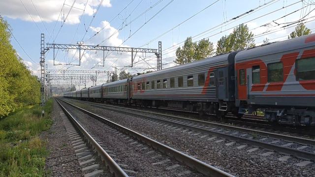 ЭП2К-390 с поездом №136 Махачкала - Санкт-Петербург смотреть онлайн