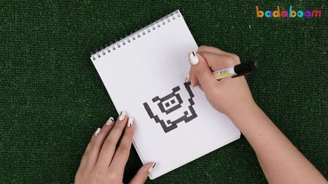 Рисунки по клеточкам. Милая свинка. смотреть онлайн