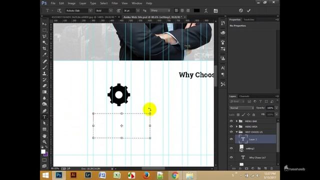 How to design template in Photoshop | Web UI/UX design Tutorial смотреть онлайн