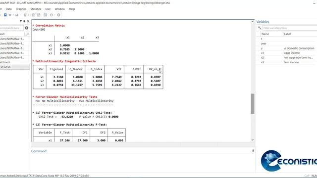 STATA - Exploring Multicollinearity in Data and Estimating Ridge Regression to Remove Biasness смотреть онлайн