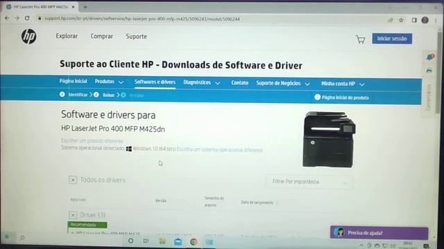Como Fazer A Instalação Da Impressora HP LASERJET PRO 400 MFP M425 Na Rede, Configuração De I.P.