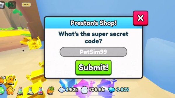 SECRET PRESTON’S SHOP CODE gives THIS… | HOW TO GET SUPER SECRET CODE in PET SIMULATOR 99 ROBLOX
