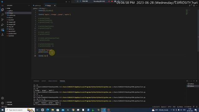 PYTHON |4 BUILT IN DATA TYPES | LIST |MALAYALAM | PART 3 смотреть онлайн