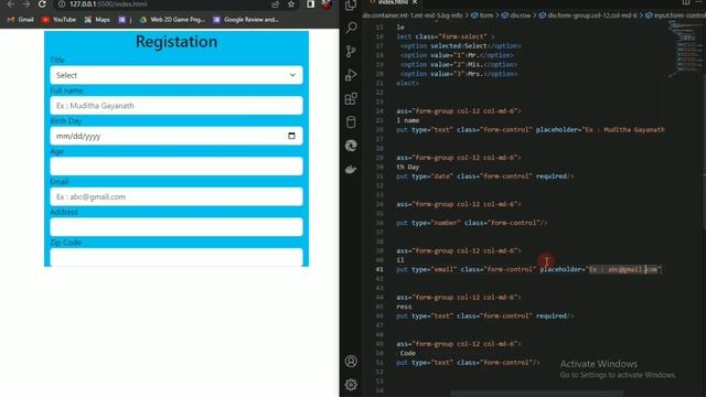 Registration Form - Bootstrap смотреть онлайн