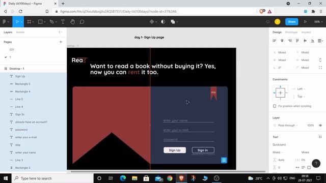 Daily UI Design Challenge | Day 001/100 | (Sign Up Page) смотреть онлайн