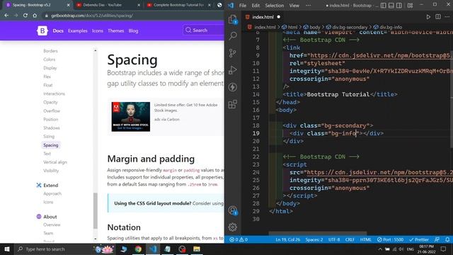 Tips and Tricks of Margin and Padding in Bootstrap 5 | Bootstrap Spacing | Bootstrap 5 Tutorial смотреть онлайн