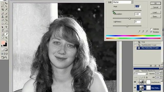 53.Перевод в оттенки серого имитацией фотоплёнки и фильтров CS2 смотреть онлайн