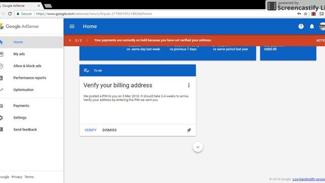 HOW TO VERIFY GOOGLE ADSENSE BILLING ADDRESS QUICKLY !!! | MAKE MONEY ONLINE | ADSENSE ACCOUNT