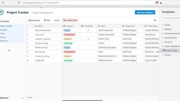 Baserow - How to Use Baserow to Setup Database and Account