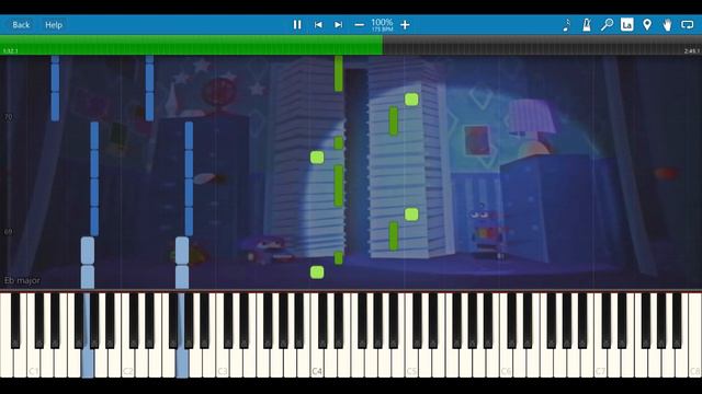 I Got No Time (FNAF 4 song) - The Living Tombstone [Synthesia Piano Tutorial] смотреть онлайн