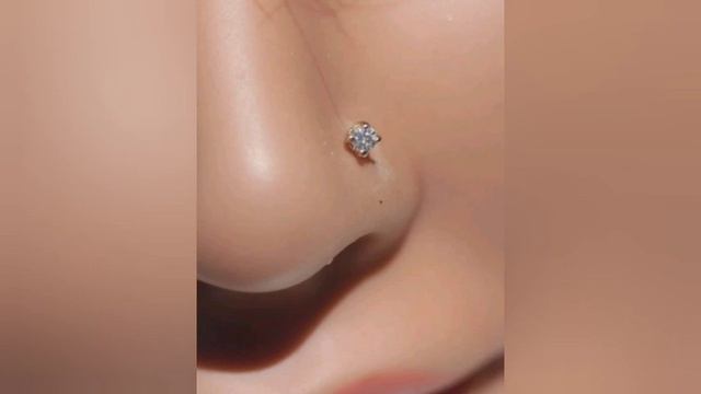 diamond nose pins, latest diamond nose pin designs, Light weight diamond nose pin смотреть онлайн