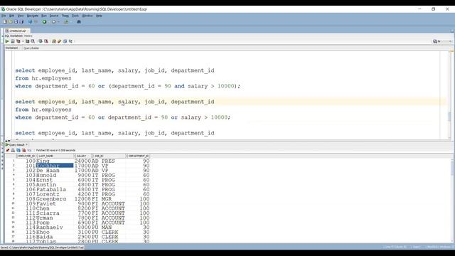 oraclesql 02 Restrict rows (Where) by Shahin Karimov смотреть онлайн