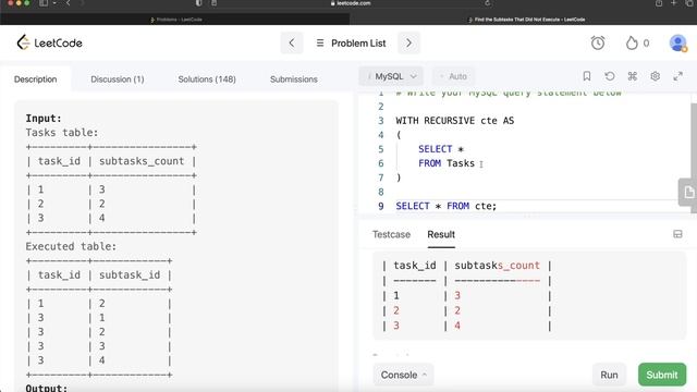 GOOGLE LeetCode Hard 1767 “Subtasks That Did Not Execute" Interview SQL Question Explanation | EDS смотреть онлайн
