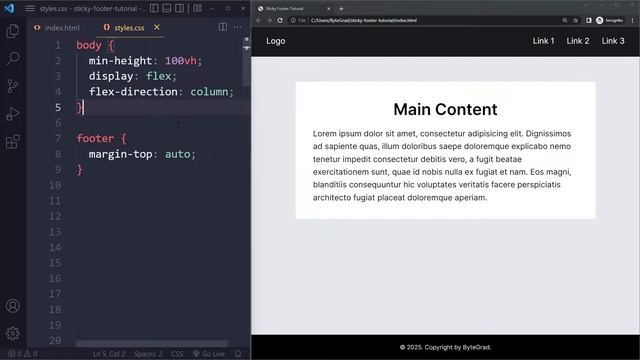 Sticky Footer in CSS (Best Solution) смотреть онлайн