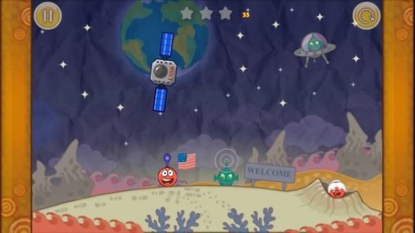 Новый КРАСНЫЙ ШАР, Красныш спасает бабушку  мультик игра Детский летсплей #81