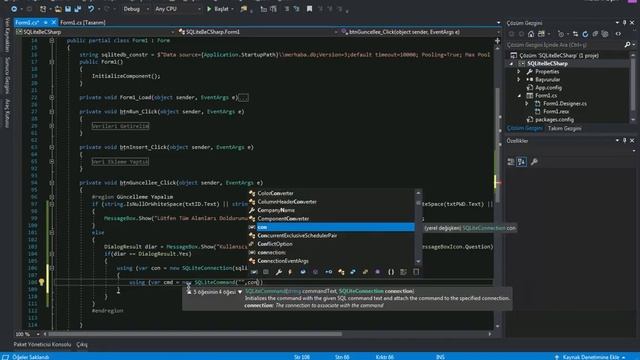 C# ile SQLite Veritabanı İşlemleri - UPDATE İşlemleri [3.Ders] смотреть онлайн
