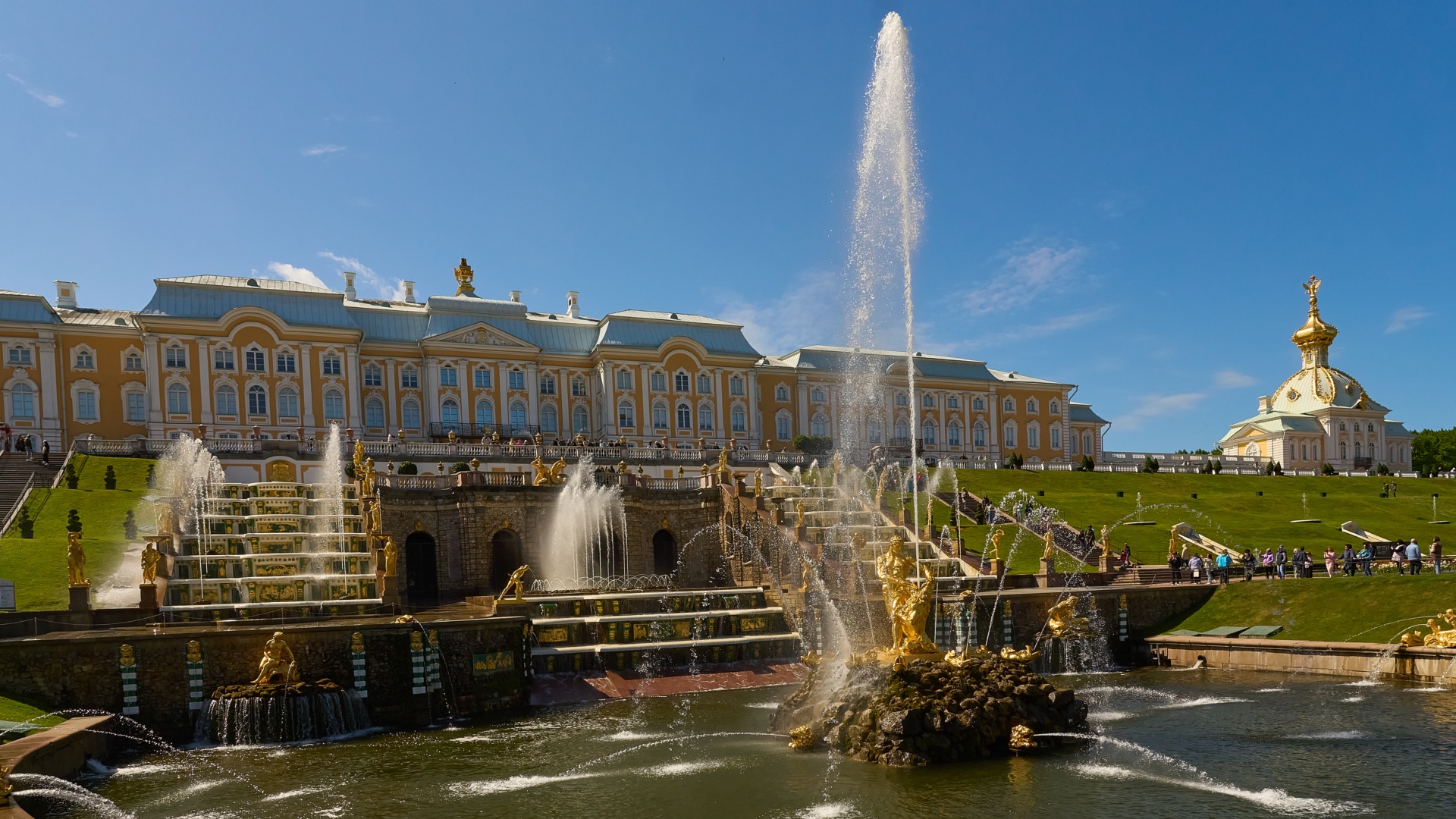 ?? Восхитительный Петергоф. Нижний парк. Фонтаны. Цветы. Дворцы. смотреть онлайн