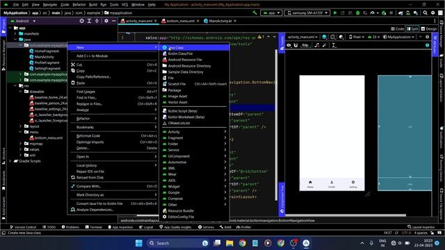 Bottom Navigation View In Android Studio Kotlin | Bottom Navigation View | View Pager | Fragment смотреть онлайн