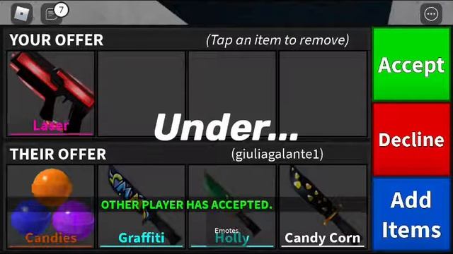 What Players Offer for Laser in Roblox MM2 смотреть онлайн