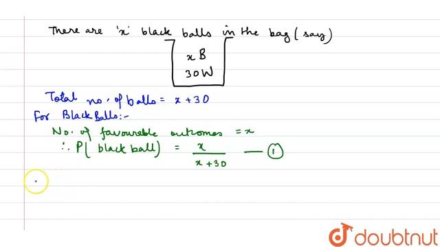 A box contains some black balls and 30 white balls. If the probability of drawing a black ball i... смотреть онлайн