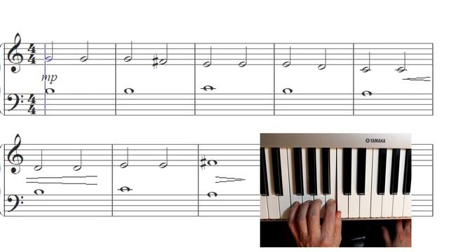 Piano / Keyboard Lesson 4. Two hands together and sharp notes. The Falling Leaf смотреть онлайн