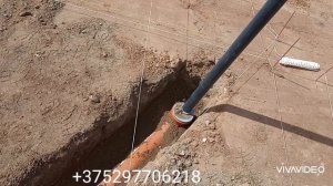 Устройство канализации под монолитной плитой.