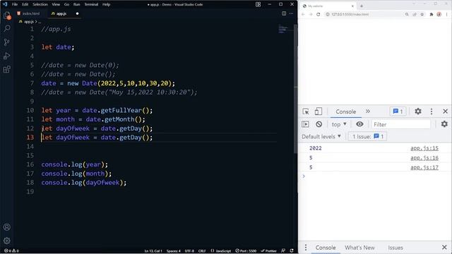 เรียน JavaScript date function #19 смотреть онлайн