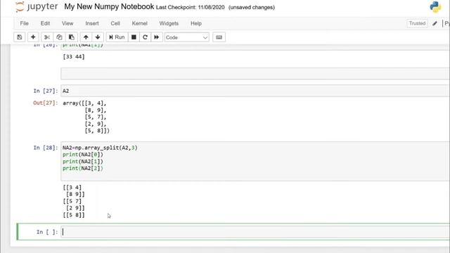 NumPy Tutorial #10 : Splitting of Array смотреть онлайн