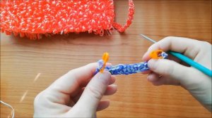 ВЯЖЕМ ВМЕСТЕ двухстороннюю плоскую МОЧАЛКУ с вытянутыми петлями! ДЛЯ НАЧИНАЮЩИХ! КРЮЧОК!