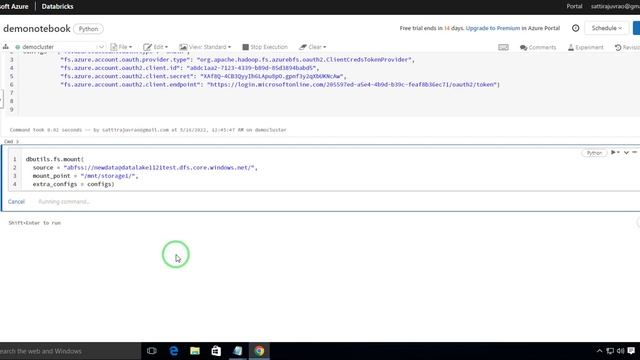 4.Azure Databricks - Mounting Azure Datalake using Oauth with Service principal and Azure Keyvault смотреть онлайн
