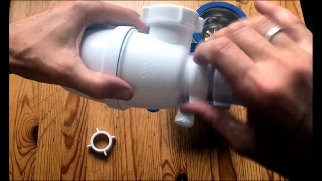 Сборка бутылочного сифона А-4027 для кухонной мойки без перелива. смотреть онлайн