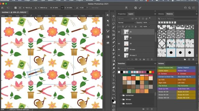 Photoshop Actions for Pattern Design - Make Seamless Repeating Patterns смотреть онлайн
