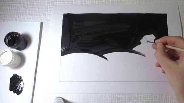 Как нарисовать ЗИМУ ГУАШЬЮ. Самый легкий способ нарисовать ночной пейзаж смотреть онлайн