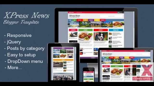 Preview XPress News - Responsive Blogger Magazine TForest смотреть онлайн