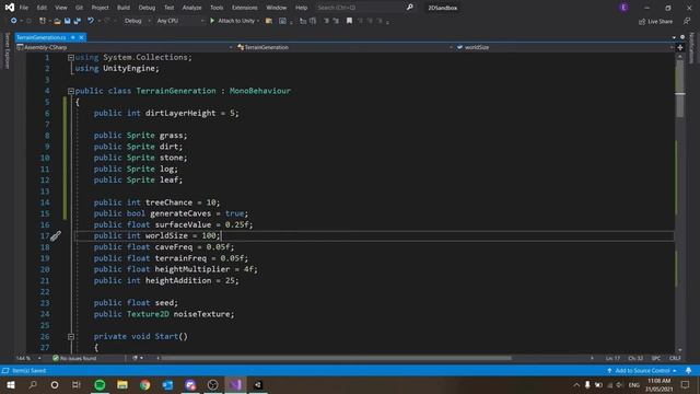 How To Make A 2D Game Like Terraria / Minecraft in Unity - Tree Generation #2 смотреть онлайн