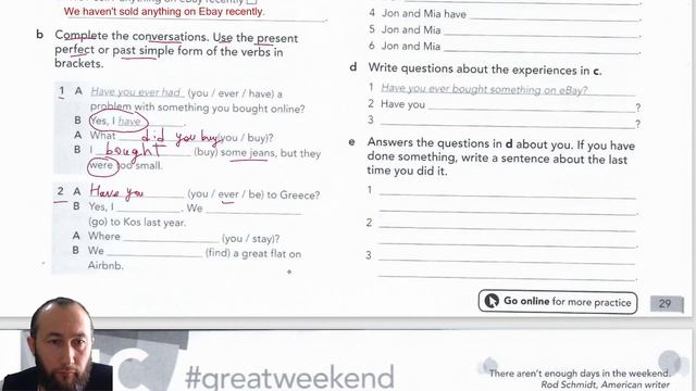English File Pre Intermediate Workbook 4B, Page 29 смотреть онлайн