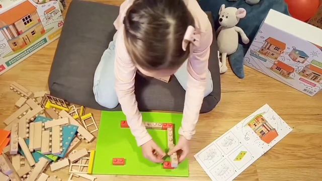 Магнитный конструктор из дерева 4 в 1 с гаражом WOODBLOCKS 90 деталей/Constructor 4 in 1 90 Parts смотреть онлайн