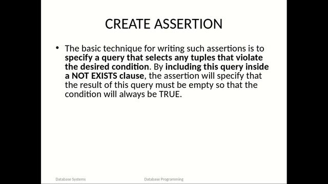 Advanced SQL - Assertions & Views смотреть онлайн