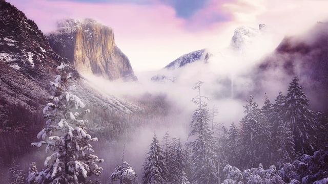 Winter and Mountains! /Relaxing Nature Sounds /Зимние горы Звуки природы. смотреть онлайн